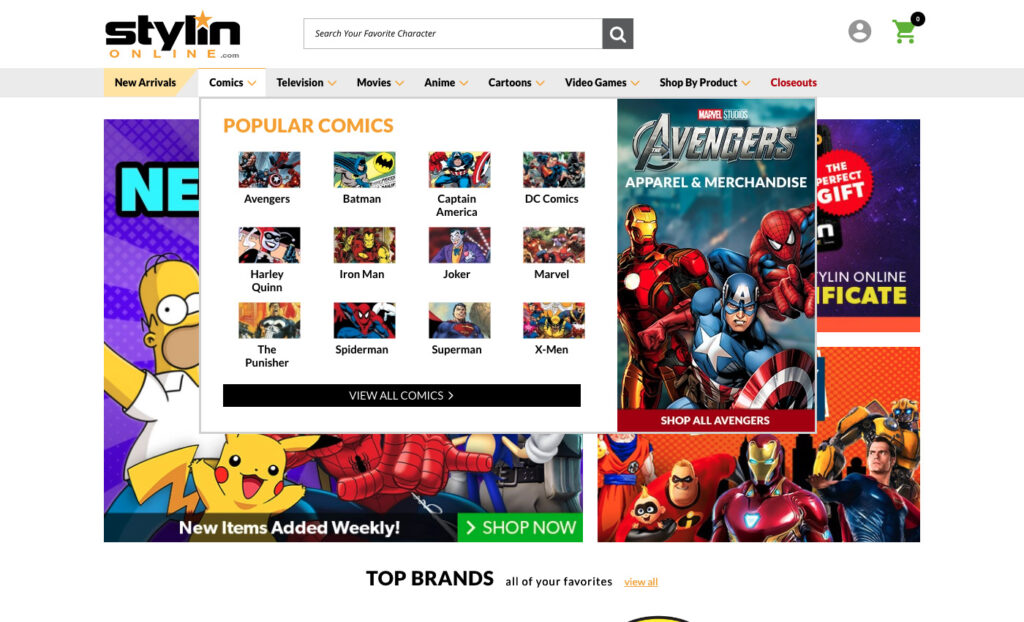 Stylin Online Mega Menu